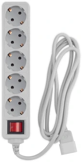 Сетевой фильтр PC Pet AP01006-E-G 1.8м (5 розеток) серый (пакет ПЭ) Сетевой фильтр PC Pet AP01006-E-G 1.8м (5 розеток) серый (пакет ПЭ)