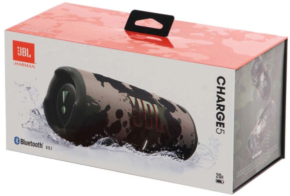 Колонка порт. JBL Charge 5 камуфляж 40W 2.0 BT 15м 7500mAh (JBLCHARGE5SQUAD) Колонка порт. JBL Charge 5 камуфляж 40W 2.0 BT 15м 7500mAh (JBLCHARGE5SQUAD)