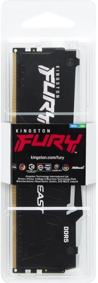 Память DDR5 8GB 5600MHz Kingston KF556C36BBEA-8 Fury Beast Black Expo RGB RTL Gaming PC5-44800 CL36 DIMM 288-pin 1.25В single rank с радиатором Ret