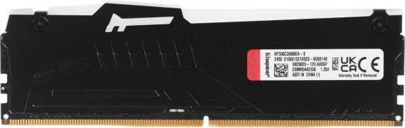 Память DDR5 8GB 5600MHz Kingston KF556C36BBEA-8 Fury Beast Black Expo RGB RTL Gaming PC5-44800 CL36 DIMM 288-pin 1.25В single rank с радиатором Ret
