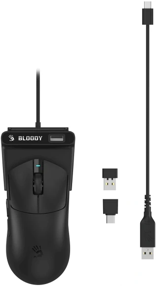 Мышь A4Tech Bloody R77 Ultra Dock черный оптическая 20000dpi беспров. USB 5but