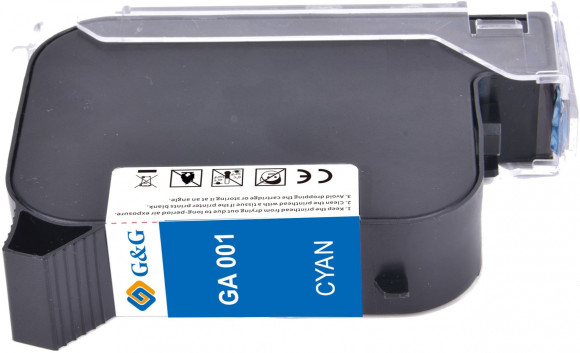 Картридж струйный G&G GA-001C голуб.пигм. (42мл) для G&G GG-HH1001 с чипом