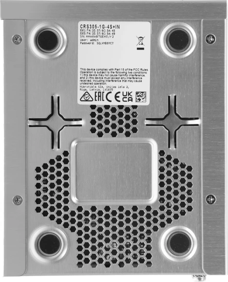 Коммутатор MikroTik CRS305-1G-4S+IN (L3) 1x1Гбит/с 4xКомбо(10GBase-T/SFP+) 4SFP+ управляемый