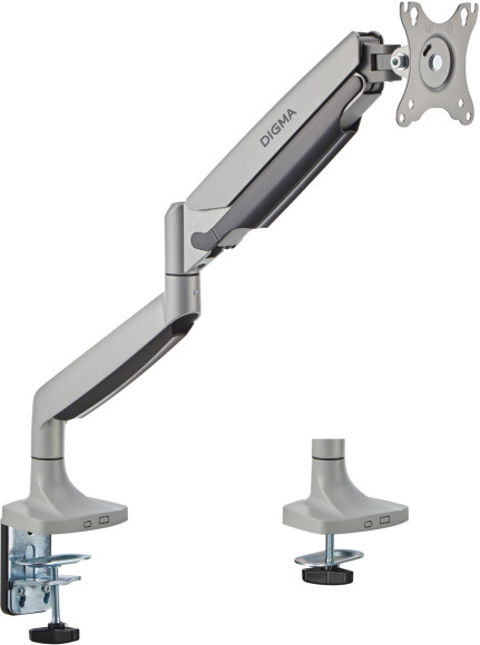 Кронштейн для мониторов ЖК Digma D-MM301 серый 17"-45" макс.15кг крепление к столешнице поворот и наклон Кронштейн для мониторов ЖК Digma D-MM301 серый 17"-45" макс.15кг крепление к столешнице поворот и наклон