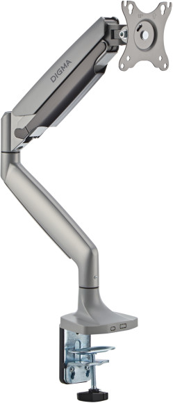 Кронштейн для мониторов ЖК Digma D-MM301 серый 17"-45" макс.15кг крепление к столешнице поворот и наклон Кронштейн для мониторов ЖК Digma D-MM301 серый 17"-45" макс.15кг крепление к столешнице поворот и наклон