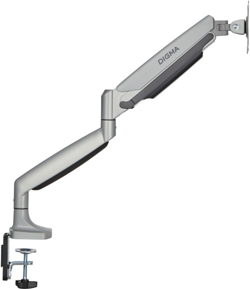 Кронштейн для мониторов ЖК Digma D-MM301 серый 17"-45" макс.15кг крепление к столешнице поворот и наклон Кронштейн для мониторов ЖК Digma D-MM301 серый 17"-45" макс.15кг крепление к столешнице поворот и наклон