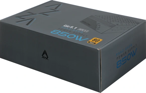 Блок питания Azza ATX 850W PSAZ-850G 80+ gold (20+4pin) APFC 120mm fan 6xSATA Cab Manag RTL