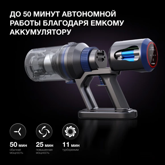 Пылесос Hyundai HYV-S7970 500Вт серый/синий Пылесос Hyundai HYV-S7970 500Вт серый/синий
