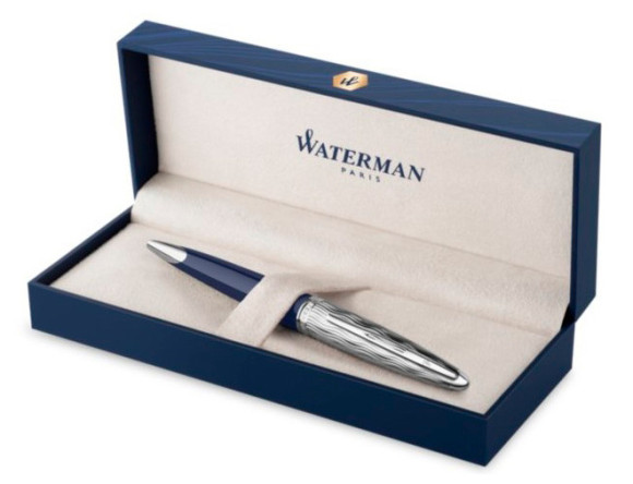 Ручка шариков. Waterman Carene L`Essence du Bleu (2166425) LaqBlue CT M син. черн. подар.кор.