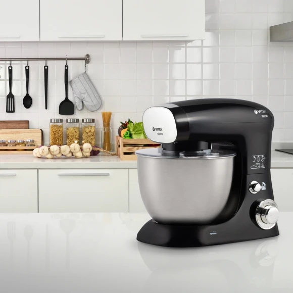 Кухонная машина Vitek VT-1437 планетар.вращ. 1000Вт черный