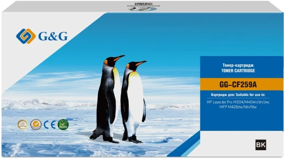 Картридж лазерный G&G GG-CF259A (есть ограничения по прошивке) черный (3000стр.) для HP LJ M304/M404/MFP M428