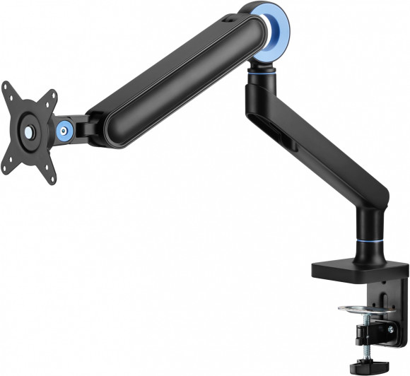 Кронштейн для мониторов Ultramounts UM719B черный 17"-35" макс.10.5кг крепление к столешнице поворот и наклон Кронштейн для мониторов Ultramounts UM719B черный 17"-35" макс.10.5кг крепление к столешнице поворот и наклон