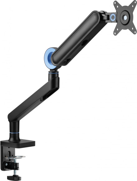 Кронштейн для мониторов Ultramounts UM719B черный 17"-35" макс.10.5кг крепление к столешнице поворот и наклон Кронштейн для мониторов Ultramounts UM719B черный 17"-35" макс.10.5кг крепление к столешнице поворот и наклон