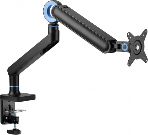 Кронштейн для мониторов Ultramounts UM719B черный 17"-35" макс.10.5кг крепление к столешнице поворот и наклон Кронштейн для мониторов Ultramounts UM719B черный 17"-35" макс.10.5кг крепление к столешнице поворот и наклон