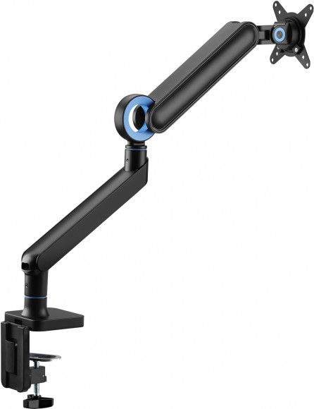 Кронштейн для мониторов Ultramounts UM719B черный 17"-35" макс.10.5кг крепление к столешнице поворот и наклон Кронштейн для мониторов Ultramounts UM719B черный 17"-35" макс.10.5кг крепление к столешнице поворот и наклон