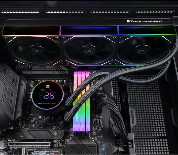 Система водяного охлаждения Thermalright Frozen Magic 360 Digital V2 ARGB Soc-AM5/AM4/1200/1700/1851 черный 4-pin 28.2dB Al LCD Ret (F-MAGIC-360-DIGITAL-BL-ARGB-V2)