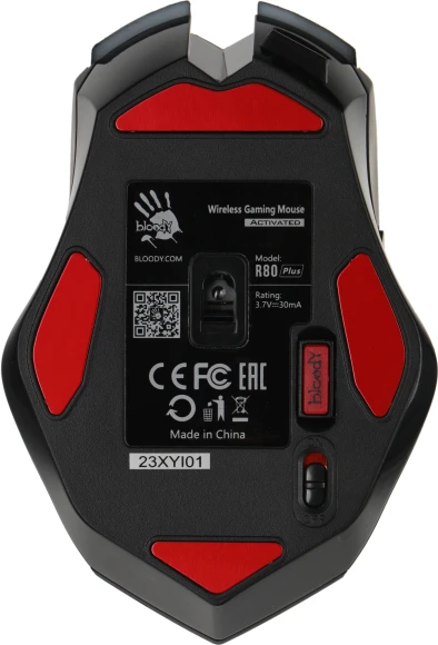 Мышь A4Tech Bloody R80 Plus Skull черный/рисунок оптическая 5000dpi беспров. USB 7but (R80 PLUS (SKULL)) Мышь A4Tech Bloody R80 Plus Skull черный/рисунок оптическая 5000dpi беспров. USB 7but (R80 PLUS (SKULL))