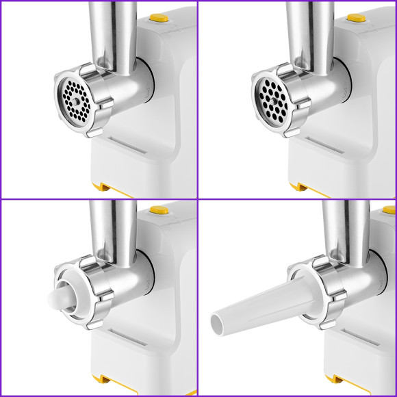 Мясорубка Kitfort КТ-2113-2 1000Вт белый/желтый