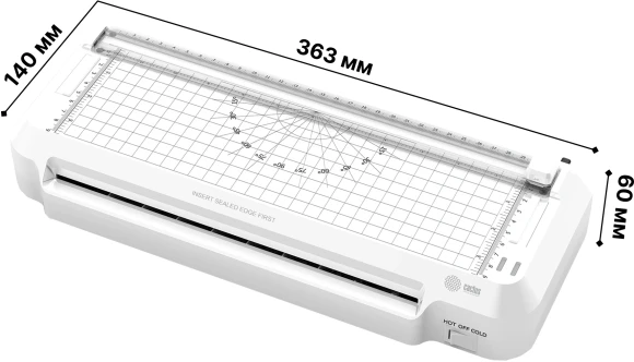 Ламинатор Cactus CS-LAB-F2 белый A4 (70-125мкм) 25см/мин (2вал.) хол.лам. лам.фото