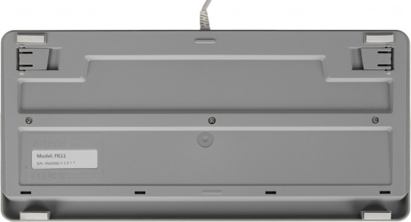 Клавиатура A4Tech FK11 белый USB slim (FK11 USB (WHITE)) кабель 1.5м