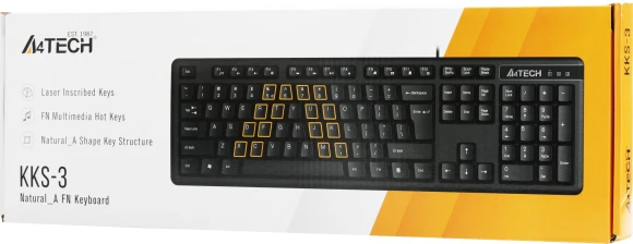 Клавиатура A4Tech KKS-3 черный USB Клавиатура A4Tech KKS-3 черный USB