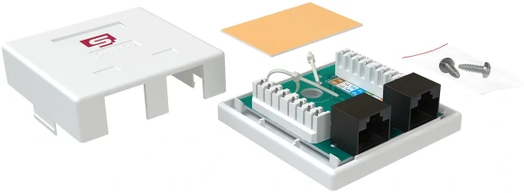 Адаптер Sysmatrix CC RJ45.5EU.WH проходн.RJ45 кат.5E бел.