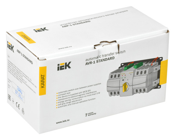 Выключатель автоматический IEK MAT10-063 АВР-1 63A тип C 6kA 3П 220/230В 6мод белый (упак.:1шт) Выключатель автоматический IEK MAT10-063 АВР-1 63A тип C 6kA 3П 220/230В 6мод белый (упак.:1шт)