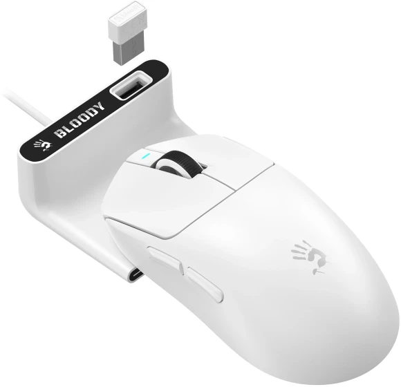 Мышь A4Tech Bloody R77 Ultra Dock белый оптическая 20000dpi беспров. USB 5but