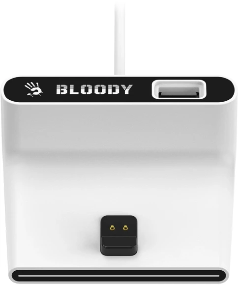 Мышь A4Tech Bloody R77 Ultra Dock белый оптическая 20000dpi беспров. USB 5but