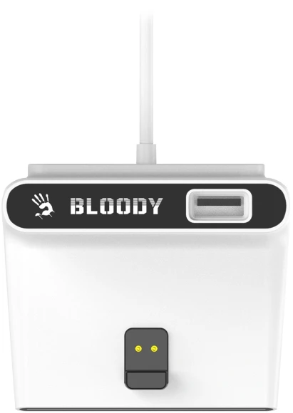 Мышь A4Tech Bloody R77 Ultra Dock белый оптическая 20000dpi беспров. USB 5but