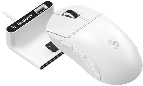 Мышь A4Tech Bloody R77 Ultra Dock белый оптическая 20000dpi беспров. USB 5but