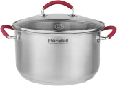 Кастрюля Rondell Sorge RDS-1221 5.1л. d=24см (с крышкой) стальной Кастрюля Rondell Sorge RDS-1221 5.1л. d=24см (с крышкой) стальной