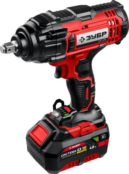 Гайковерт Зубр ГУЛ-410-41 аккум. патрон:квад.1/2" (кейс в комплекте) Гайковерт Зубр ГУЛ-410-41 аккум. патрон:квад.1/2" (кейс в комплекте)