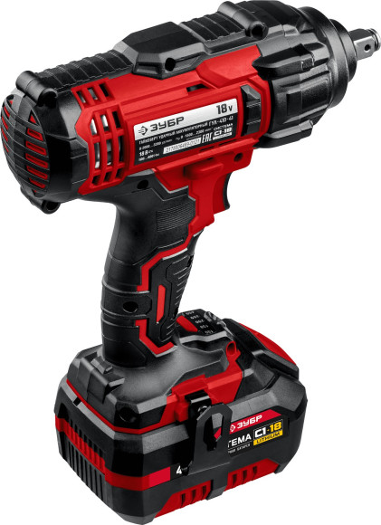 Гайковерт Зубр ГУЛ-410-41 аккум. патрон:квад.1/2" (кейс в комплекте) Гайковерт Зубр ГУЛ-410-41 аккум. патрон:квад.1/2" (кейс в комплекте)