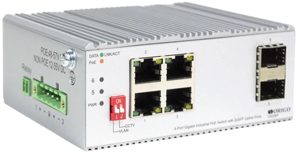 Коммутатор Origo OI2206P/120W OI2206P/120W/A1A (L2) 4x1Гбит/с 2SFP 4PoE 4PoE+ 120W неуправляемый