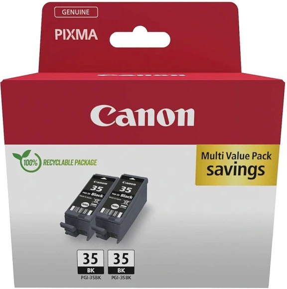 Картридж струйный Canon PGI-35 1509B029 черный двойная упак. (382стр.) (18.60мл) для Canon Pixma iP100 Картридж струйный Canon PGI-35 1509B029 черный двойная упак. (382стр.) (18.60мл) для Canon Pixma iP100