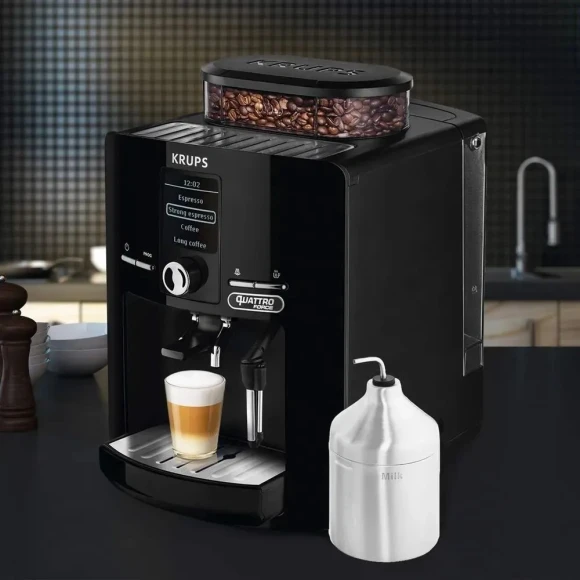 Кофемашина Krups Espresseria EA82F010 1450Вт черный/нержавеющая сталь