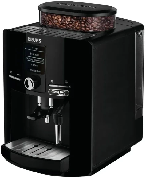 Кофемашина Krups Espresseria EA82F010 1450Вт черный/нержавеющая сталь