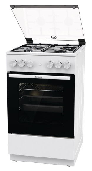 Плита Газовая Gorenje GGI5A21WH белый (стеклянная крышка) реш.сталь Плита Газовая Gorenje GGI5A21WH белый (стеклянная крышка) реш.сталь