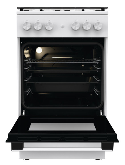 Плита Газовая Gorenje GGI5A21WH белый (стеклянная крышка) реш.сталь Плита Газовая Gorenje GGI5A21WH белый (стеклянная крышка) реш.сталь