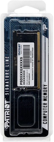 Память DDR5 32GB 4800MHz Patriot PSD532G48002S RTL PC5-38400 CL40 SO-DIMM 262-pin 1.1В dual rank Ret Память DDR5 32GB 4800MHz Patriot PSD532G48002S RTL PC5-38400 CL40 SO-DIMM 262-pin 1.1В dual rank Ret