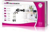 Кронштейн для мониторов Ultramounts UM727W белый 17"-32" макс.9кг крепление к столешнице поворот и наклон Кронштейн для мониторов Ultramounts UM727W белый 17"-32" макс.9кг крепление к столешнице поворот и наклон