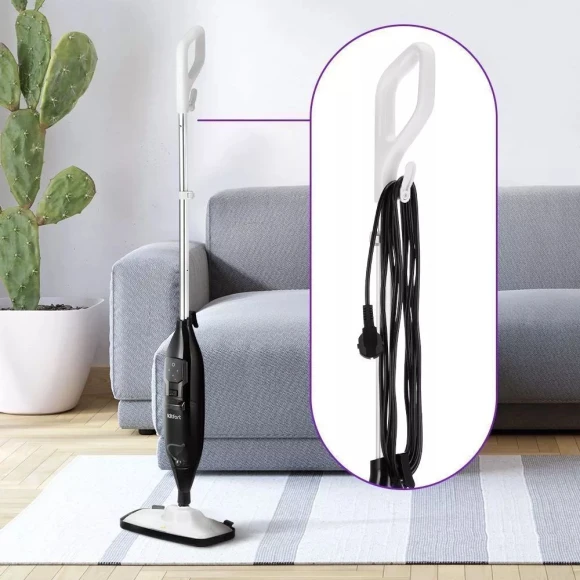 Швабра паровая Kitfort КТ-3901 1250Вт черный/белый