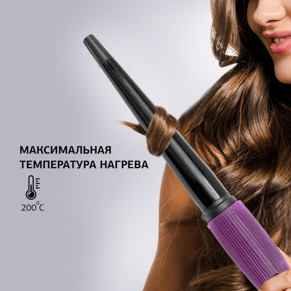 Щипцы Starwind SHE3101 30Вт фиолетовый макс.темп.:200С покрытие:керамическое Щипцы Starwind SHE3101 30Вт фиолетовый макс.темп.:200С покрытие:керамическое