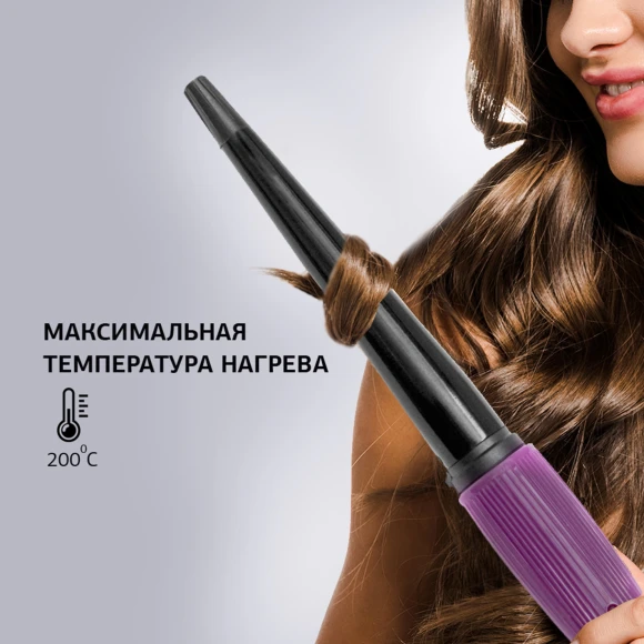 Щипцы Starwind SHE3101 30Вт фиолетовый макс.темп.:200С покрытие:керамическое Щипцы Starwind SHE3101 30Вт фиолетовый макс.темп.:200С покрытие:керамическое
