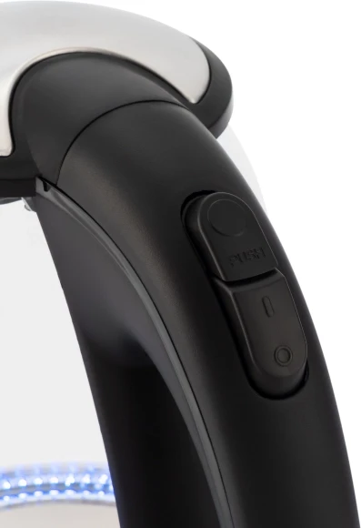 Чайник электрический Hyundai HYK-G3804 1.7л. 2200Вт черный корпус: стекло