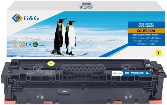 Картридж лазерный G&G GG-W2032A 415A желтый (2100стр.) для HP LJ M454/MFP M479 Картридж лазерный G&G GG-W2032A 415A желтый (2100стр.) для HP LJ M454/MFP M479
