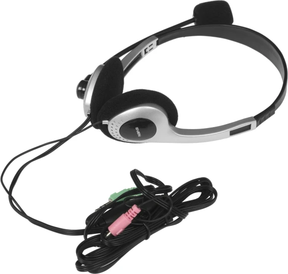 Наушники с микрофоном Sven AP-010MV черный/серебристый 2м накладные оголовье (SV-0410010MV)
