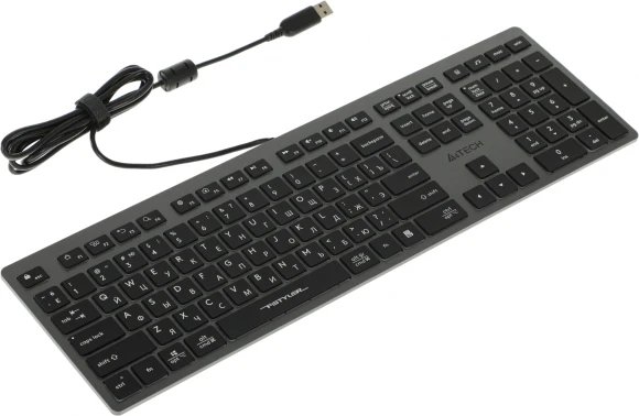Клавиатура A4Tech Fstyler FX60H серый USB slim LED (FX60H GREY/WHITE)