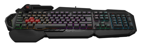 Клавиатура A4Tech B310N черный USB Multimedia for gamer LED (подставка для запястий) кабель 1.8м